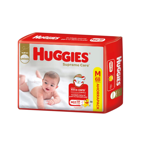 30241611 Huggies Supreme Med (rojo) 2x68