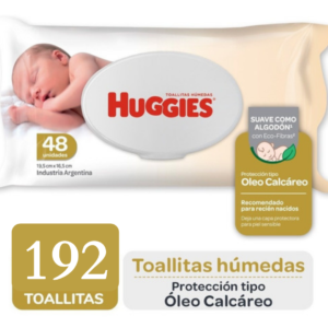 Huggies Toallitas  Oleo Calcareo  X192 (4 paquetes de 48)