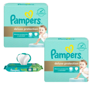 2 DELUXE + 1 Toallita pampers Aloe x48 de REGALO