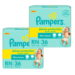 2 Pampers Delux RN x36