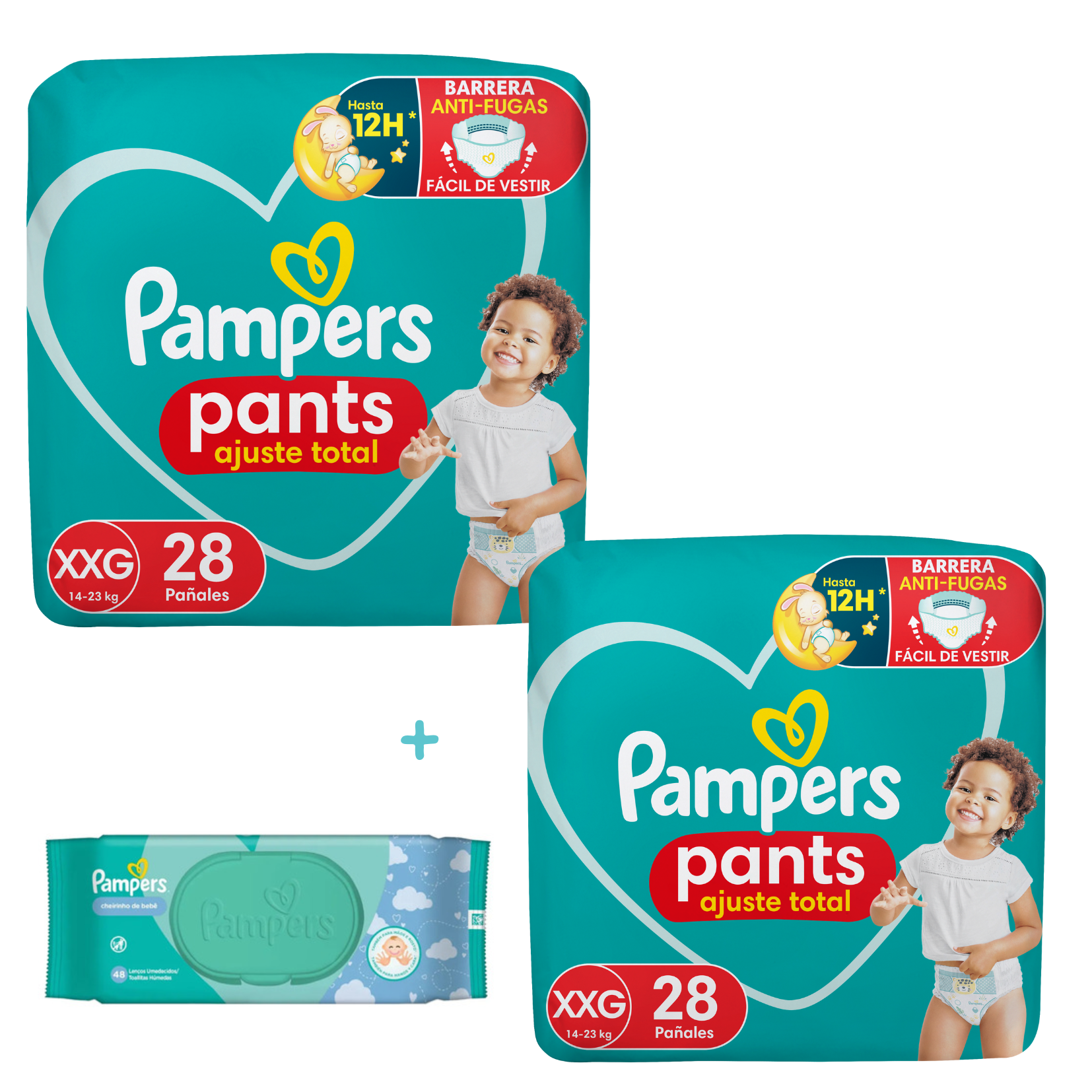 2 Confort Sec Pants Nuevo XXG x28 + 1 Toallita Cuidado Bebe x48