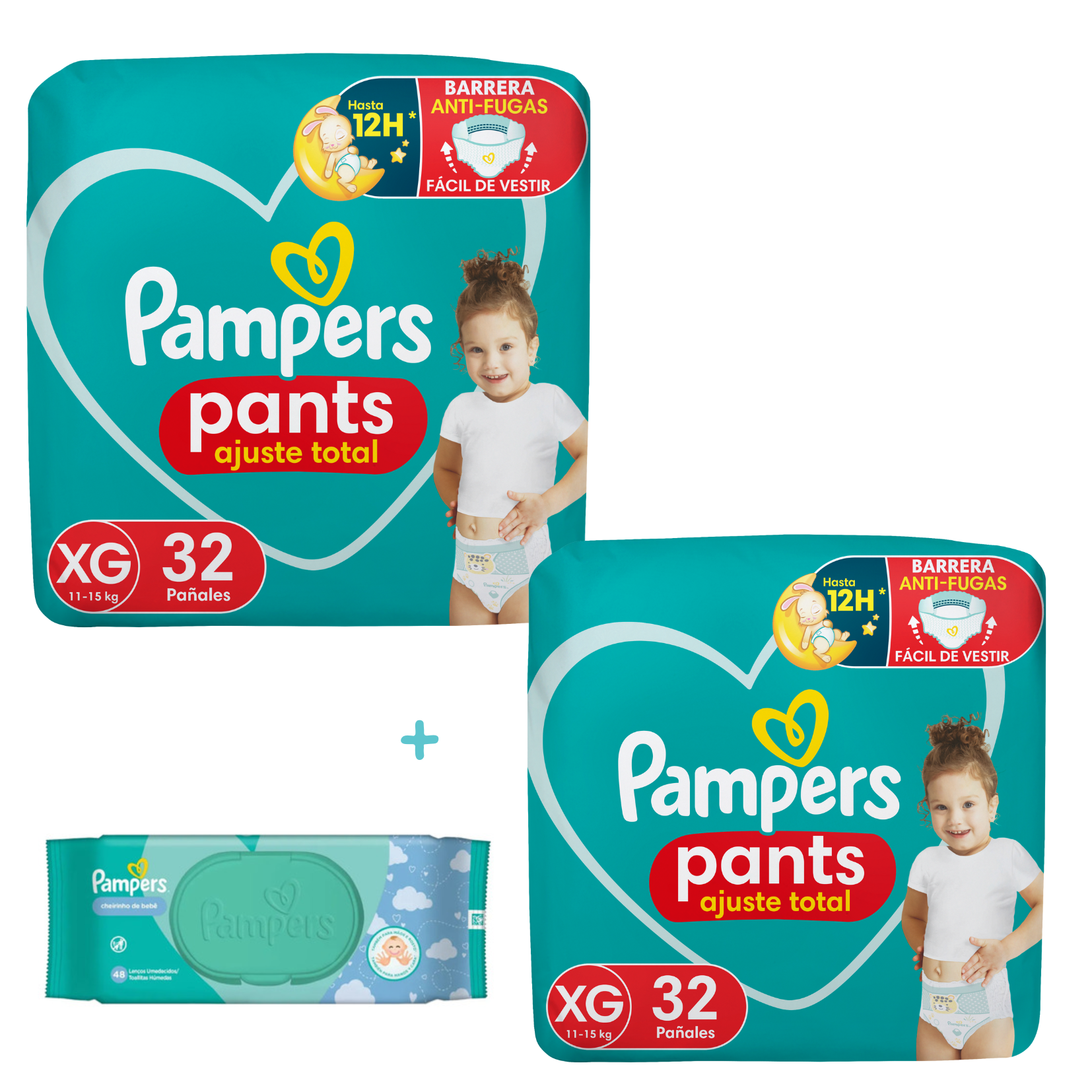 2 Confort Sec Pants Nuevo XG x32 + 1 Toallita Cuidado Bebe x48