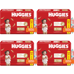 4 Natural Care XXG x50+ 4 Toallitas Disney x48