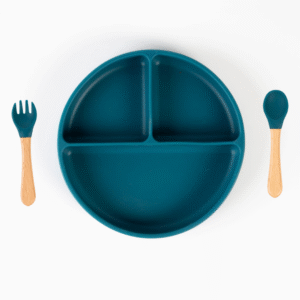 Set Alimentacion Bebe Plato Antideslizante Silicona