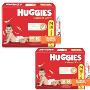 2 Natural Care M x68 + 2 Toallitas Disney x48