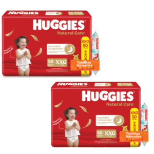 2 Natural Care XXG x50+ 2 Toallitas Disney x48