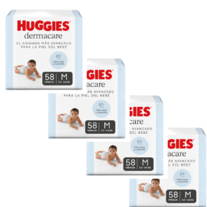 4 Huggies Dermacare Nuevo M x58