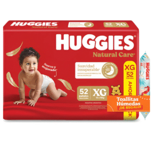 Huggies Natural Care XG x52 con Toallita Disney x48