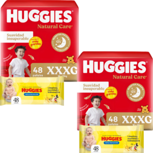 2 Natural Care XXXG x48 + 2 toallitas disney Amarillas x48